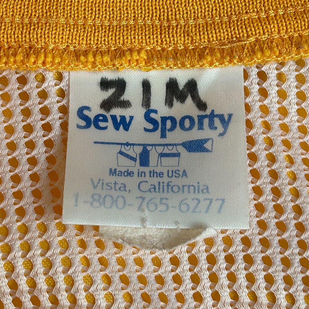 Sew Sporty Rockford Crew Rowing Jacket Vintage Blue Gold Size XL USA Made - Picture 14 of 15